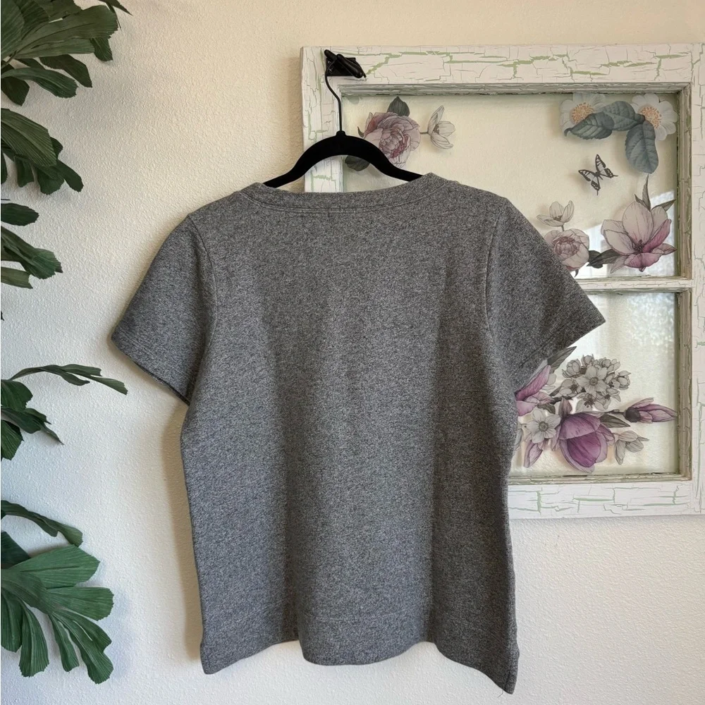 J.Crew Gray Speckled Knit Top Women’s Medium Short Sleeve